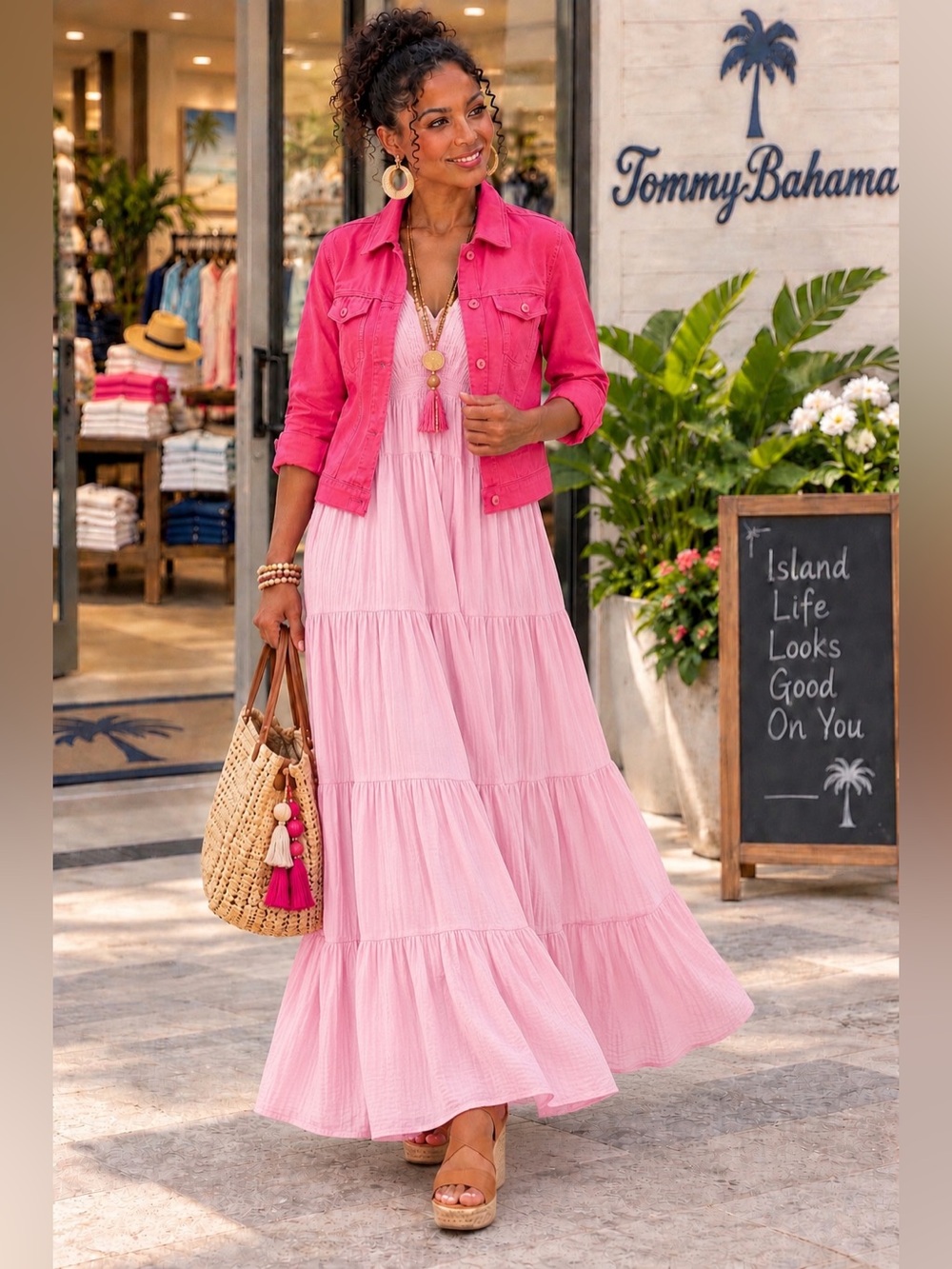 Tommy Bahama Bright Pink Linen Jacket M